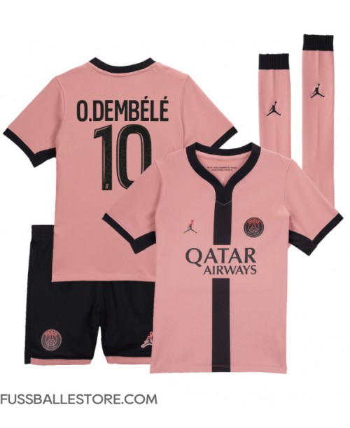 Günstige Paris Saint-Germain Ousmane Dembele #10 3rd trikot Kinder 2024-25 Kurzarm (+ Kurze Hosen)